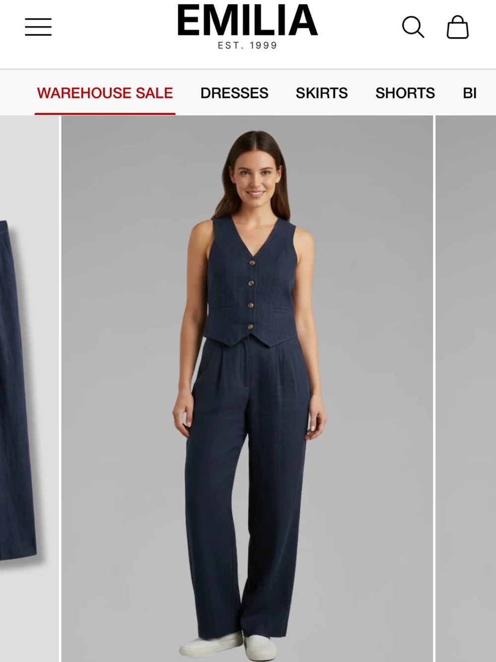 Navy Sleeveless Vest Jumpsuit